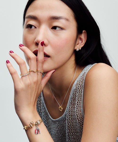 PANDORA（パンドラ） 指輪 リング スパークリング ウェーブ ゴールド