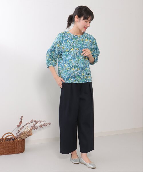 フクです★美品★コットン花柄ブラウス 小花柄コットンブラウス 『着心地のいい服』通販ショップ