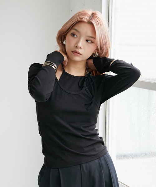 DONDUP 売れ筋商品|||ドンダップ Tシャツ トップス レディース Tops Black Women's T-shirts | Dondup