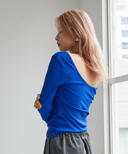 DONDUP 売れ筋商品|||ドンダップ Tシャツ トップス レディース Tops Blue Women's T-shirts | Dondup