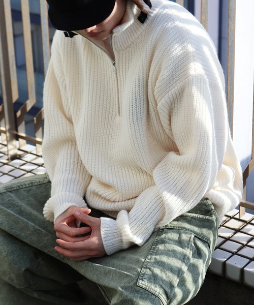 WESTSEA（ウエストシー） セーター ニット オーバーサイズ ハーフ