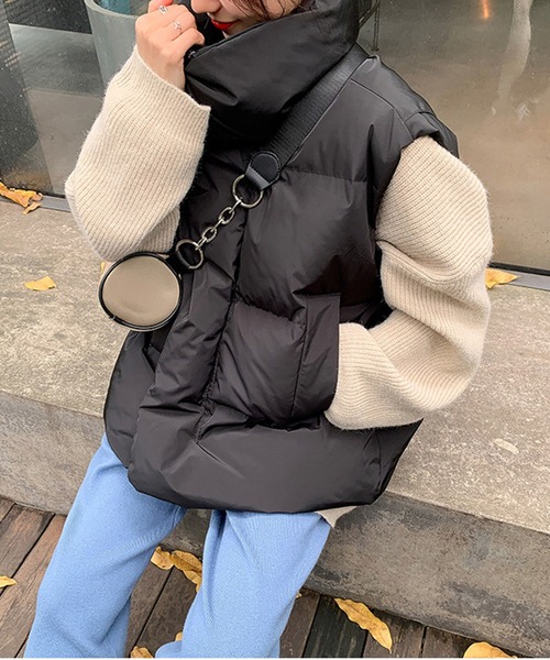 ほぼ未使用✨YOSOOU ダウンベスト　黒　L 2_52a4de69-ab42-4948-8bac-