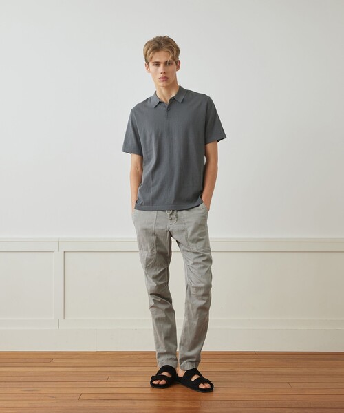 【美品】JAMES PERSE コットンナイロン ポロシャツ MFCF3553 JAMES PERSE セーター ニット コットンナイロン ポロシャツ