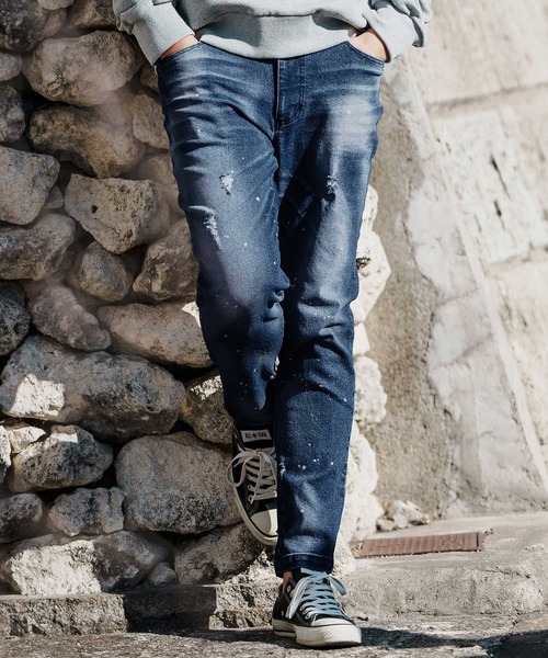 felkod（フィルコッド） ジーンズ mp12020- Distressed Stretch Skinny 