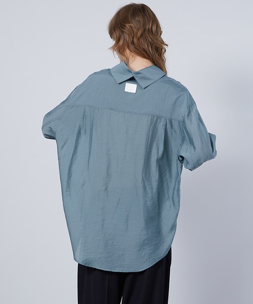 ブラウス シャツ 「ELOOPS」2WAY楊柳風ナローシャツ レディース ブラウス シャツ 「ELOOPS」2WAY楊柳風ナローシャツ レディース