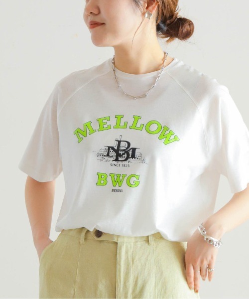 tシャツ MELLOWブリュワリープリント　ラグランTEE レディース
