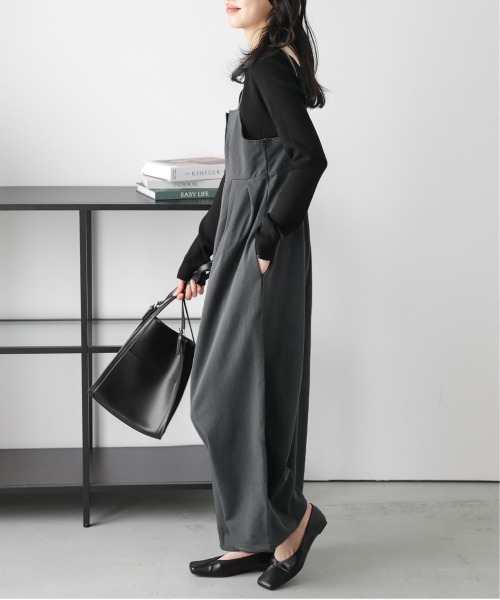 再お値下げ❗️美品　セルリ　グレー サロペットワイドパンツ サロペット オーバーオール ワイドサロペット レディース