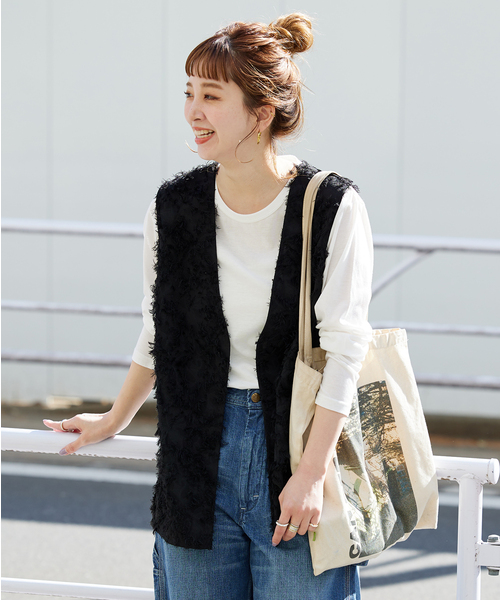 B.C STOCK カットジャカードジレ B.C STOCK ベスト カットジャカードジレ レディース : ZOZOTOWN