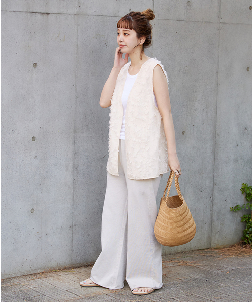 【R313】unnumber カットジャガードジレ ベスト B.C STOCK ベスト カットジャカードジレ レディース : ZOZOTOWN