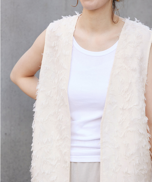 B.C STOCK ベスト カットジャカードジレ レディース : ZOZOTOWN