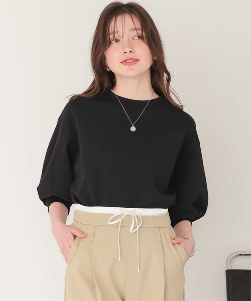 tシャツ タックスリーブカットソートップス レディース titivate tシャツ タックスリーブカットソートップス レディース