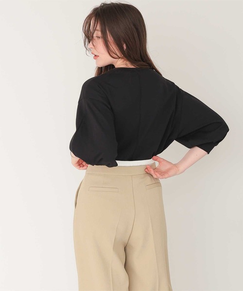 titivate tシャツ タックスリーブカットソートップス レディース