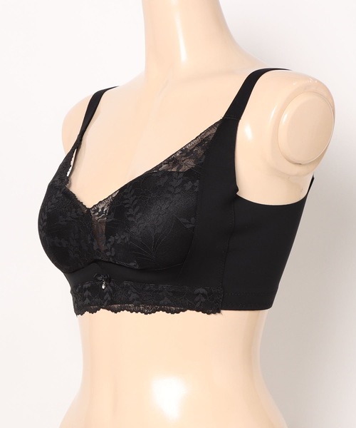 Lace Ladies ブラジャー フロントレース 脇高 ノンワイヤー