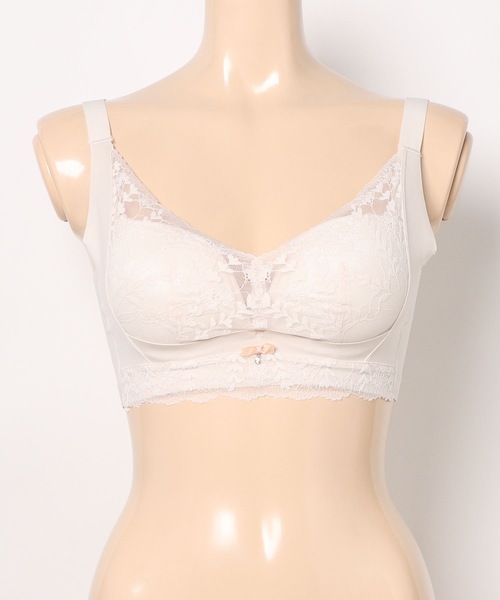 Lace Ladies ブラジャー フロントレース 脇高 ノンワイヤー