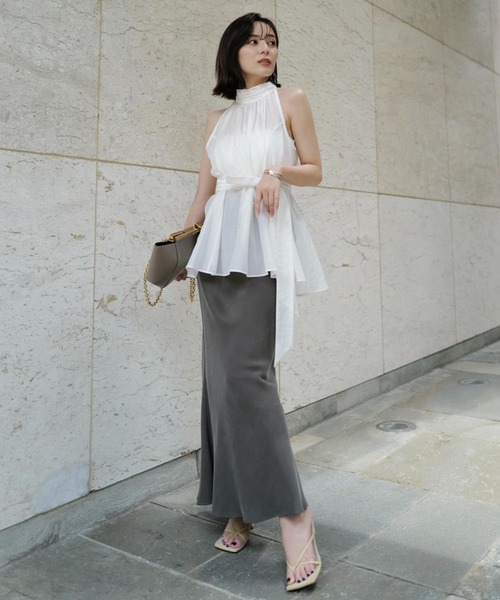 anuans グランドフレアブラウス