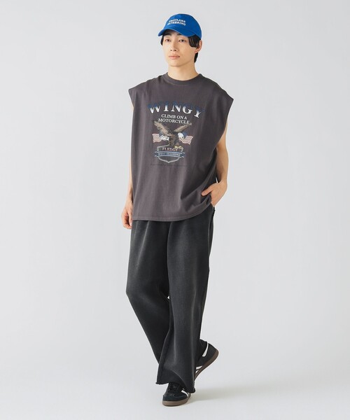 BEAMS HEART tシャツ ワイルド グラフィック ノースリーブ T