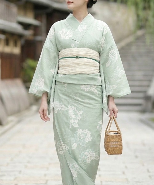 itto... 甚平 浴衣 簡単！1人で着れる高級綿麻セパレート浴衣2点セット 
