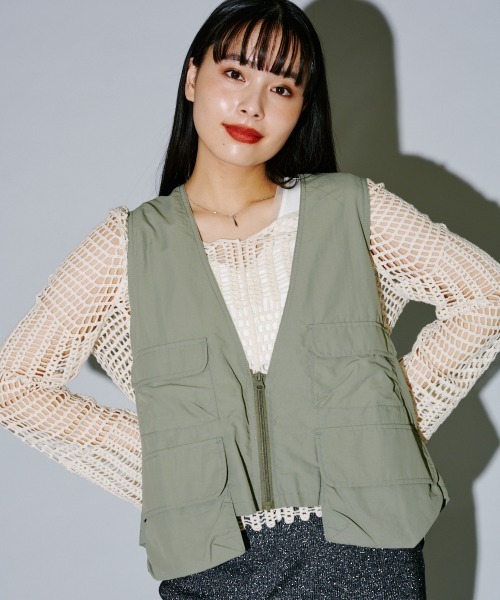 terrace ベスト ジレ ナイロン ショート丈タクティカルベスト