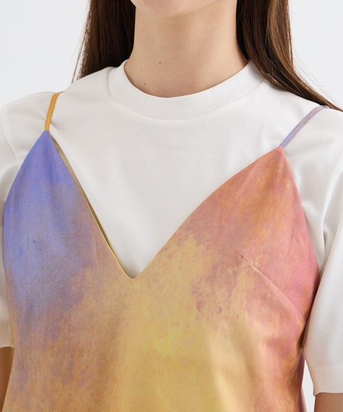 ワンピース 「SATORU SASAKI/サトルササキ」PRINTED SLIP DRESS/プリントキャミソールワンピース/キャミワンピの画像