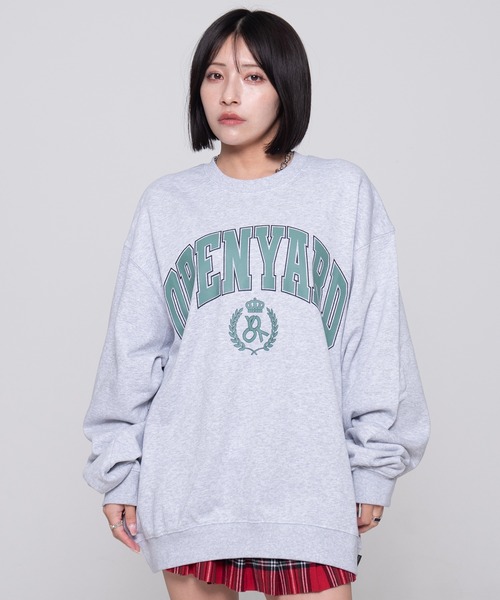 トレーナー スウェット 「OY/オーワイ」 ARCH COLLEGE LOGO MTM/アーチカレッジロゴ クルーネック レディース メンズ