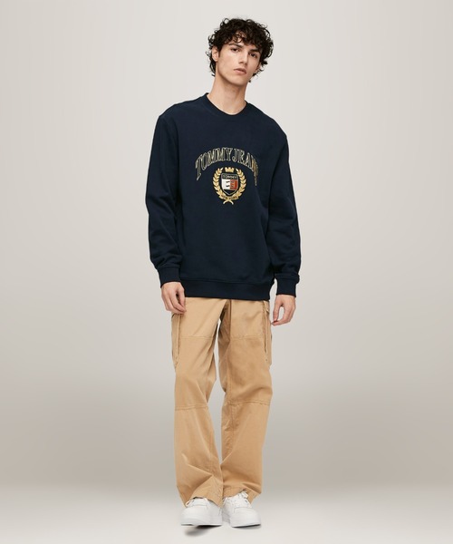 【すぐ届く】 JEANS プレッピークレストトレーナー 直営店 TOMMY HILFIGER トレーナー スウェット レギュラープレッピー