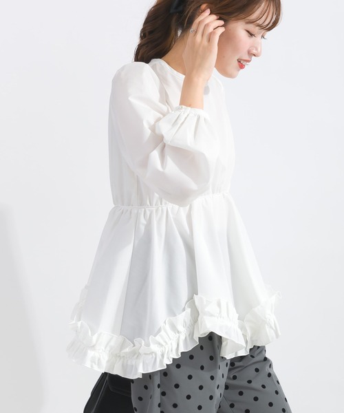 新品タグ付　PICCIN PERLA ラッフルフリルブラウス ホワイト ラッフルフリルブラウス | PICCIN (ピッチン) 公式通販