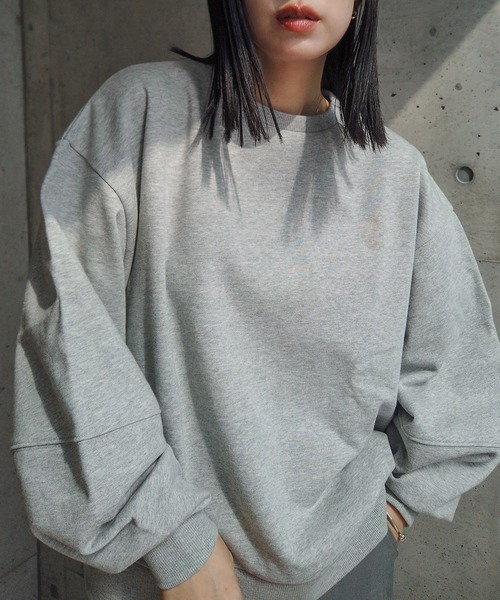 トレーナー スウェット Majesties BIGスウェットトップス レディース y/m by RIKA トレーナー スウェット 立体スリーブスウェット