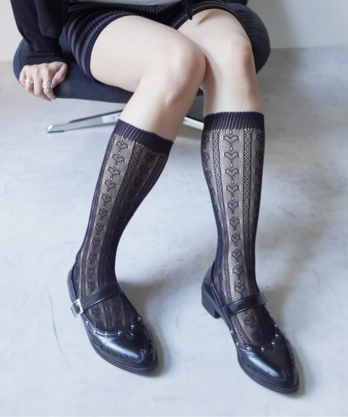 IMARI 靴下 「 IMARI / イマリ 」 総レース ハイソックス レディース