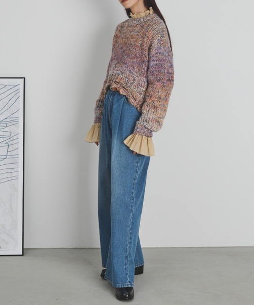 ニット セーター ラメニットプルオーバー レディース Loungedress ニット セーター ラメニットプルオーバー