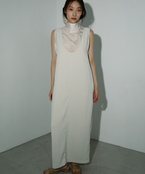 anuke（アンヌーク） タンクトップ ノースリーブ Sheer Turtle Tops 