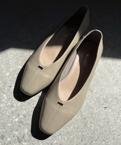 【美品】HIMIKO ゴールドフラットシューズ　24.5センチ 美品】HIMIKO ゴールドフラットシューズ 24.5センチ