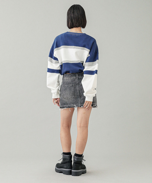トレーナー スウェット CHEERFUL LOGO CROPPED SWEAT TOP レディース X-girl トレーナー スウェット CHEERFUL LOGO CROPPED SWEAT TOP