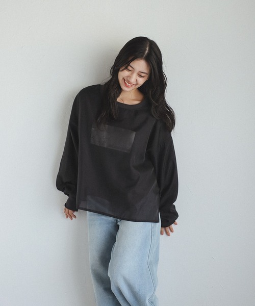 Bonjour Sagan トレーナー スウェット シアーレイヤード