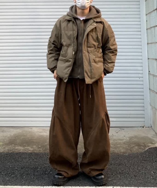 CAMBIO ブラウン カーゴパンツ フリース メンズ カーゴパンツ（条件