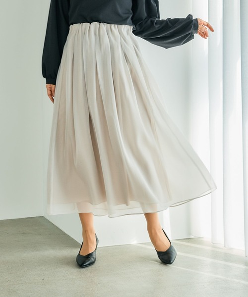 LEPSIM（レプシィム） スカート 「入卒式／セレモニー」タックフレア