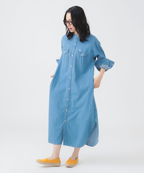Lee シャツワンピース 「別注」Lee / デニム シャツ マキシ Lee シャツワンピース 「別注」Lee / デニム シャツ マキシ