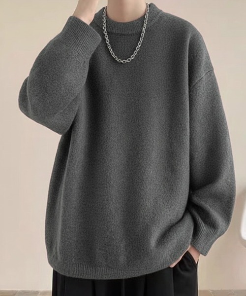 link lot セーター ニット 「秋冬」オーバーサイズカラークルーネック