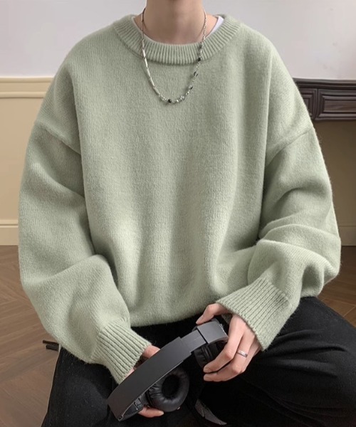 link lot セーター ニット 「秋冬」オーバーサイズカラークルーネック