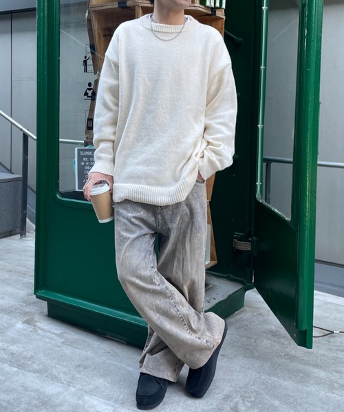 link lot セーター ニット 「秋冬」オーバーサイズカラークルーネック