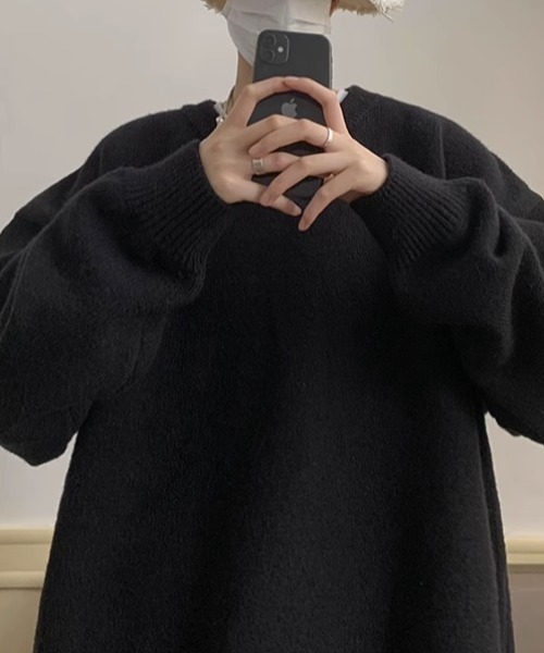 link lot セーター ニット 「秋冬」オーバーサイズカラークルーネック