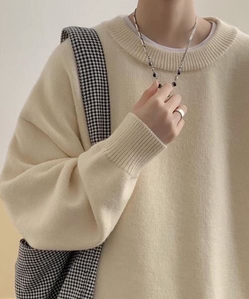 link lot セーター ニット 「秋冬」オーバーサイズカラークルーネック