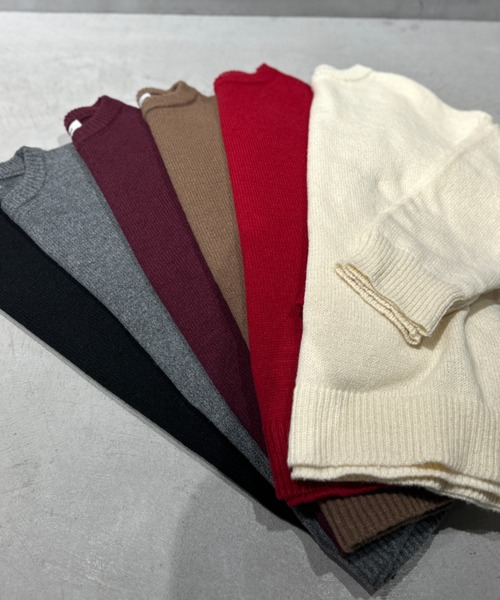 link lot セーター ニット 「秋冬」オーバーサイズカラークルーネック