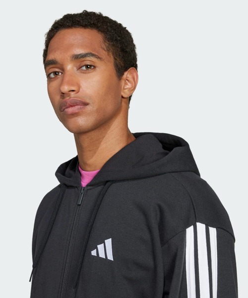 adidas パーカー エッセンシャルズ スリーストライプス フレンチ