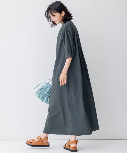 [23 район ] короткий рукав One-piece 40 черный женский 