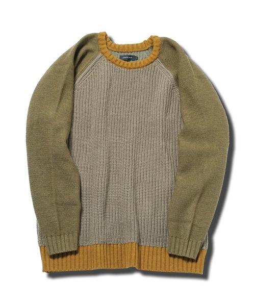 JIGGYS SHOP（ジギーズショップ） セーター ニット 3色配色 ローゲージ