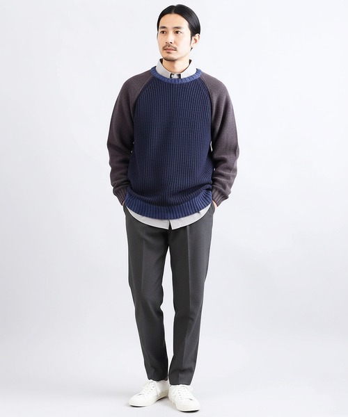 JIGGYS SHOP（ジギーズショップ） セーター ニット 3色配色 ローゲージ