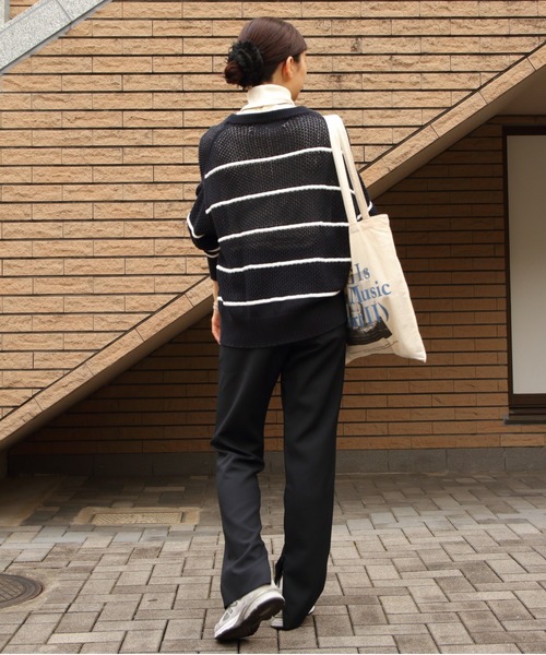 ニット セーター THE SHINZONE/シンゾーン　コットンリネンメッシュストライプニット　COTTON LINEN MESH STRIPED K THE SHINZONE ニット セーター SHINZONE/シンゾーン コットン