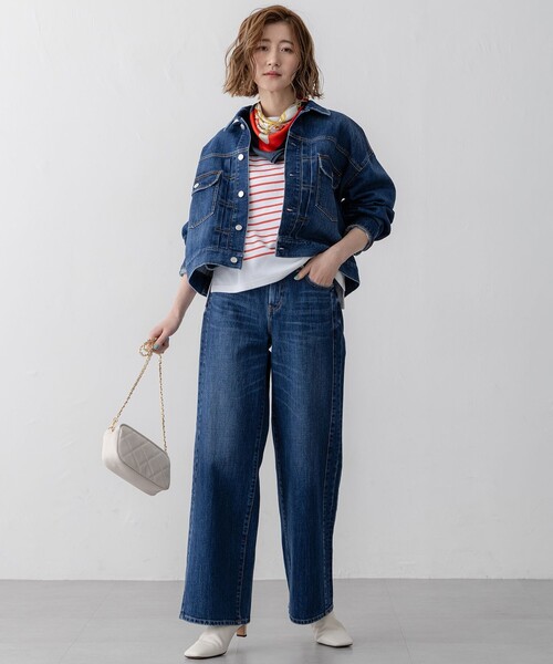デニムジャケット gジャン 「Oggi3月号掲載/RED CARD TOKYO×23区」ショート丈 デニム ジャケット レディースの画像