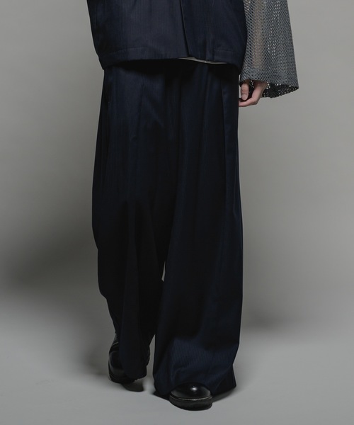 Shadow stripe baggy slacks/シャドーストライプバギー