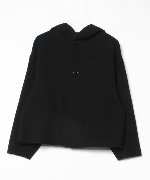 HYKE（ハイク） 24AW MELTON HOODED WORK ジャケット 1 ブラック